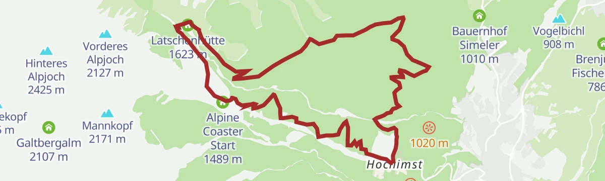 Route map: Imster Almenrunde (Nr. 615)